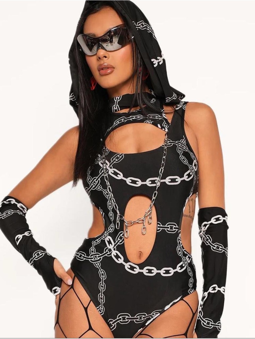 iHeartRaves Power Surge Silver Reflective Rave Set 1X – Complete 4 Piece Set